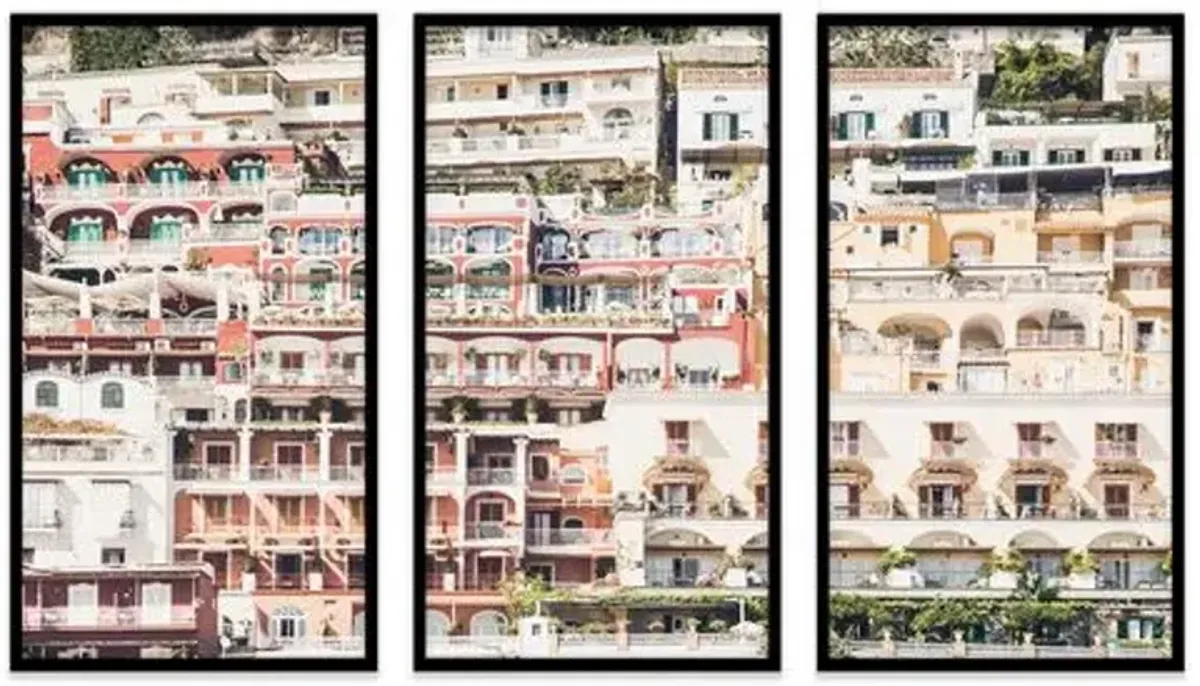 Natalie Obradovich - Positano Triptych - Blue