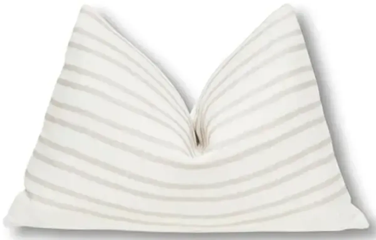 Jessa 16x25 Pillow - Sand/White Linen