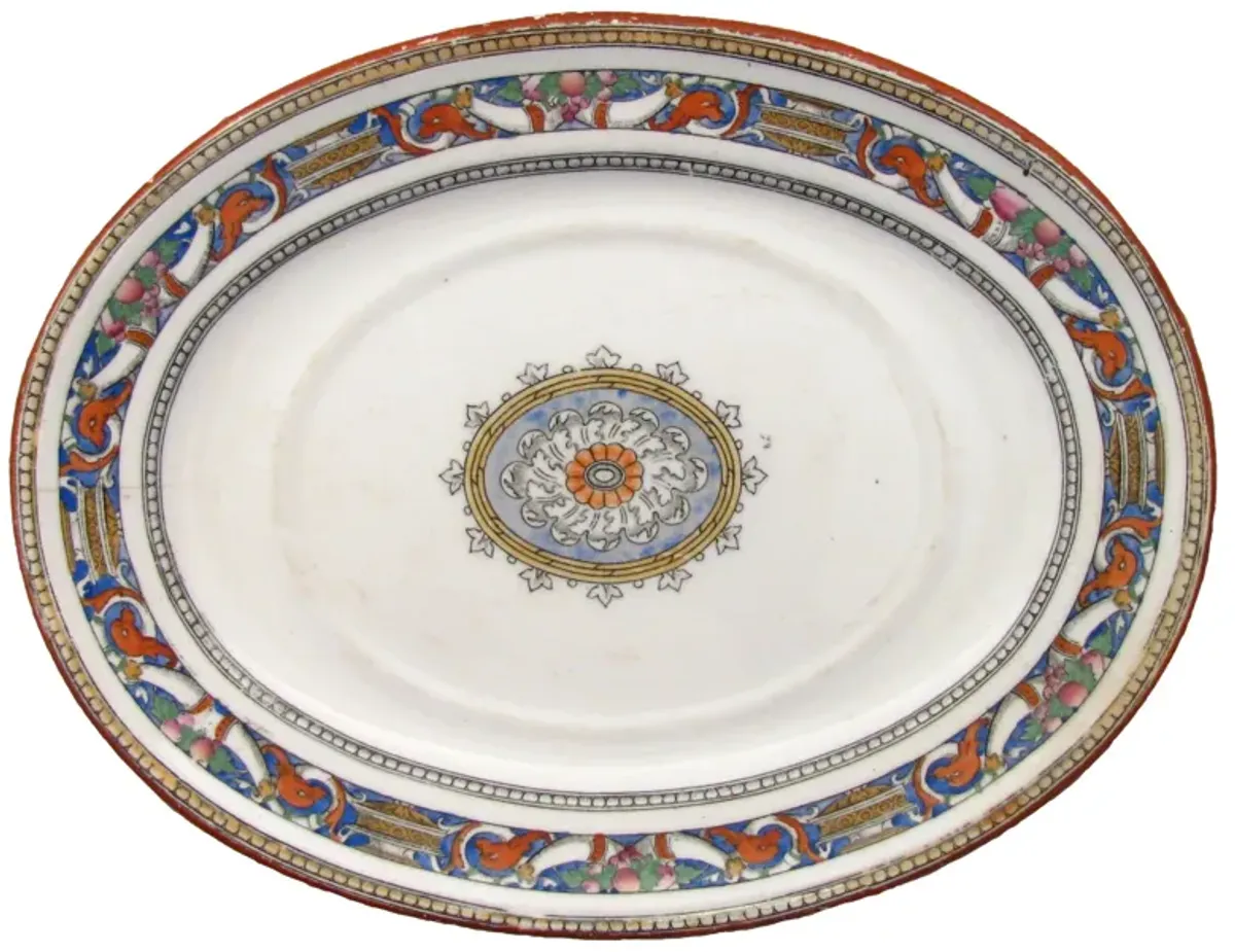 Antique Minton Platter - C.1875 - Chez Vous - White