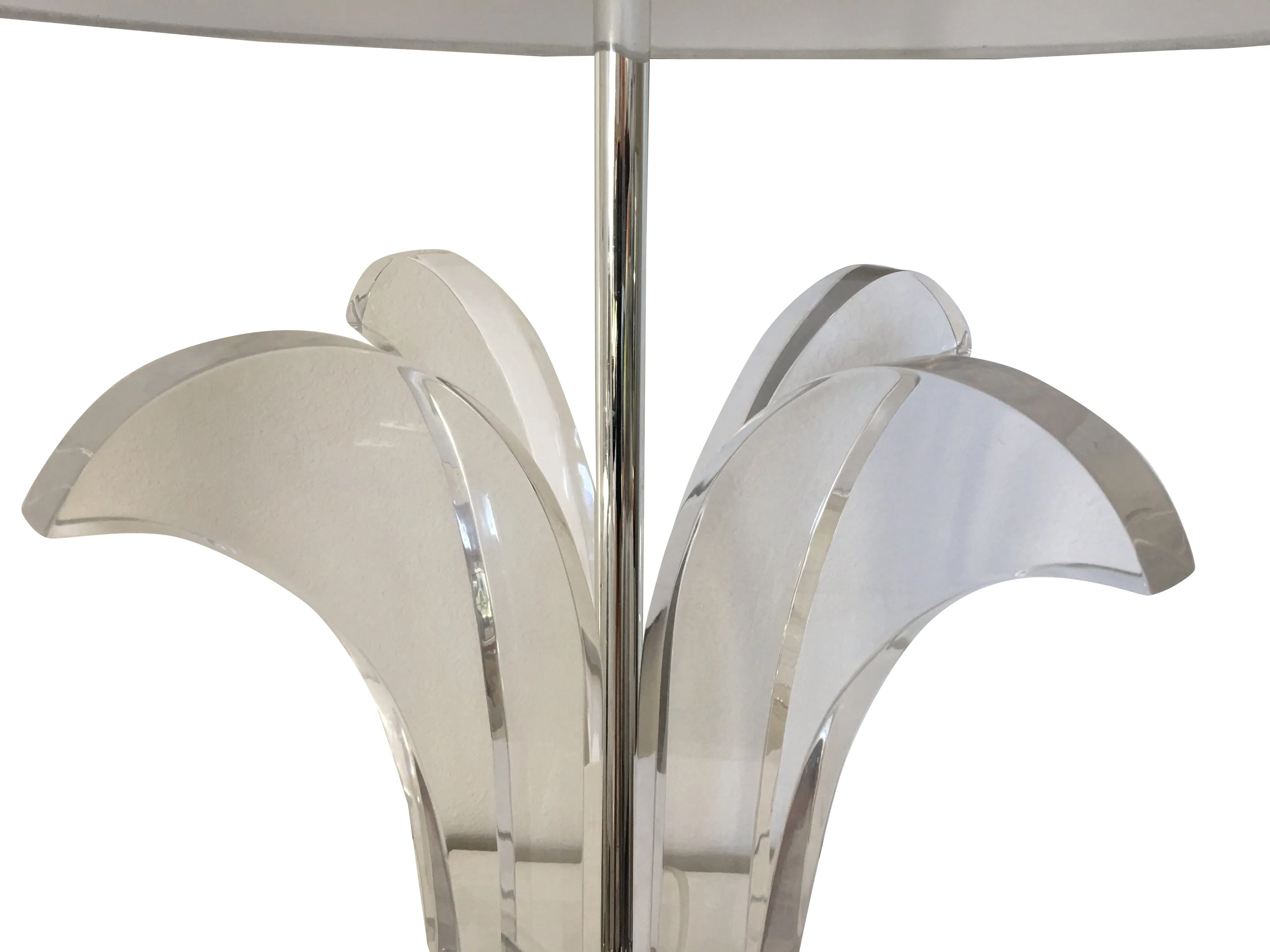 Lucite Palm Lamp & Shade - C the Light Interiors