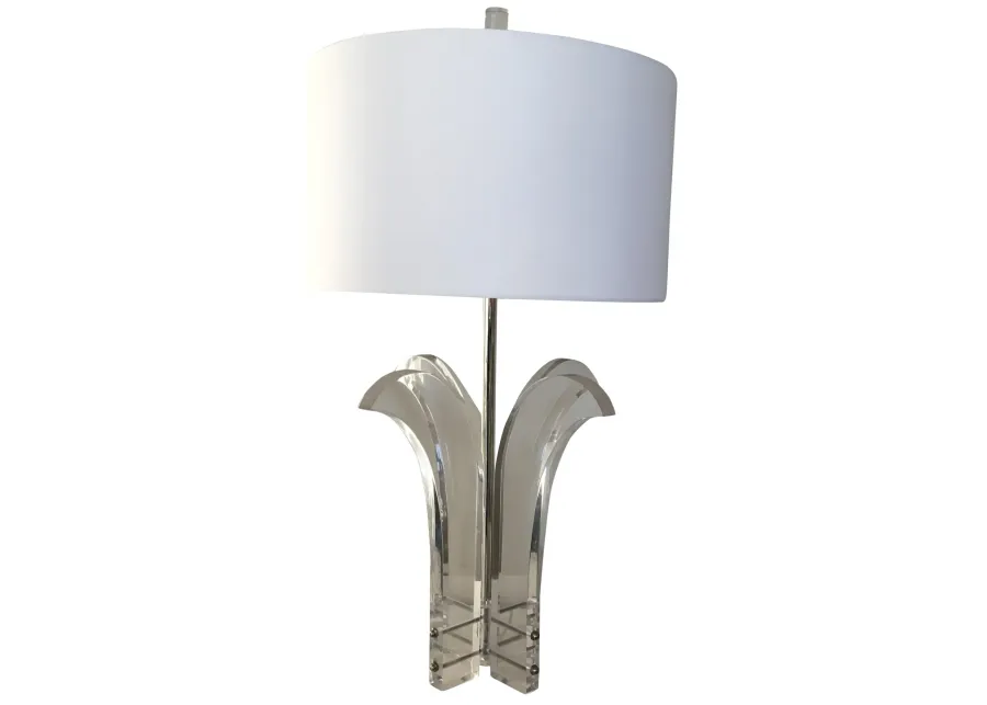 Lucite Palm Lamp & Shade - C the Light Interiors