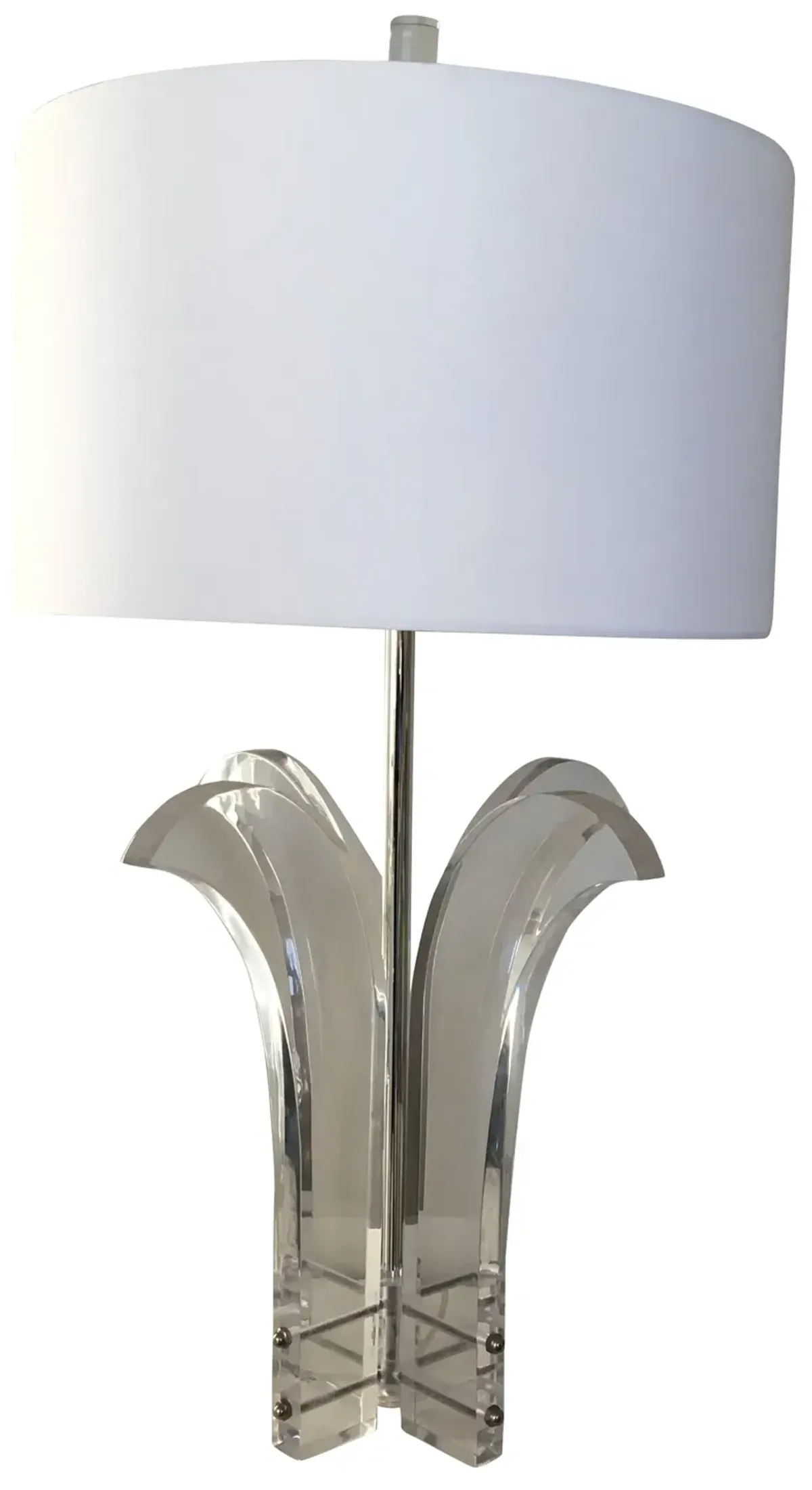 Lucite Palm Lamp & Shade - C the Light Interiors