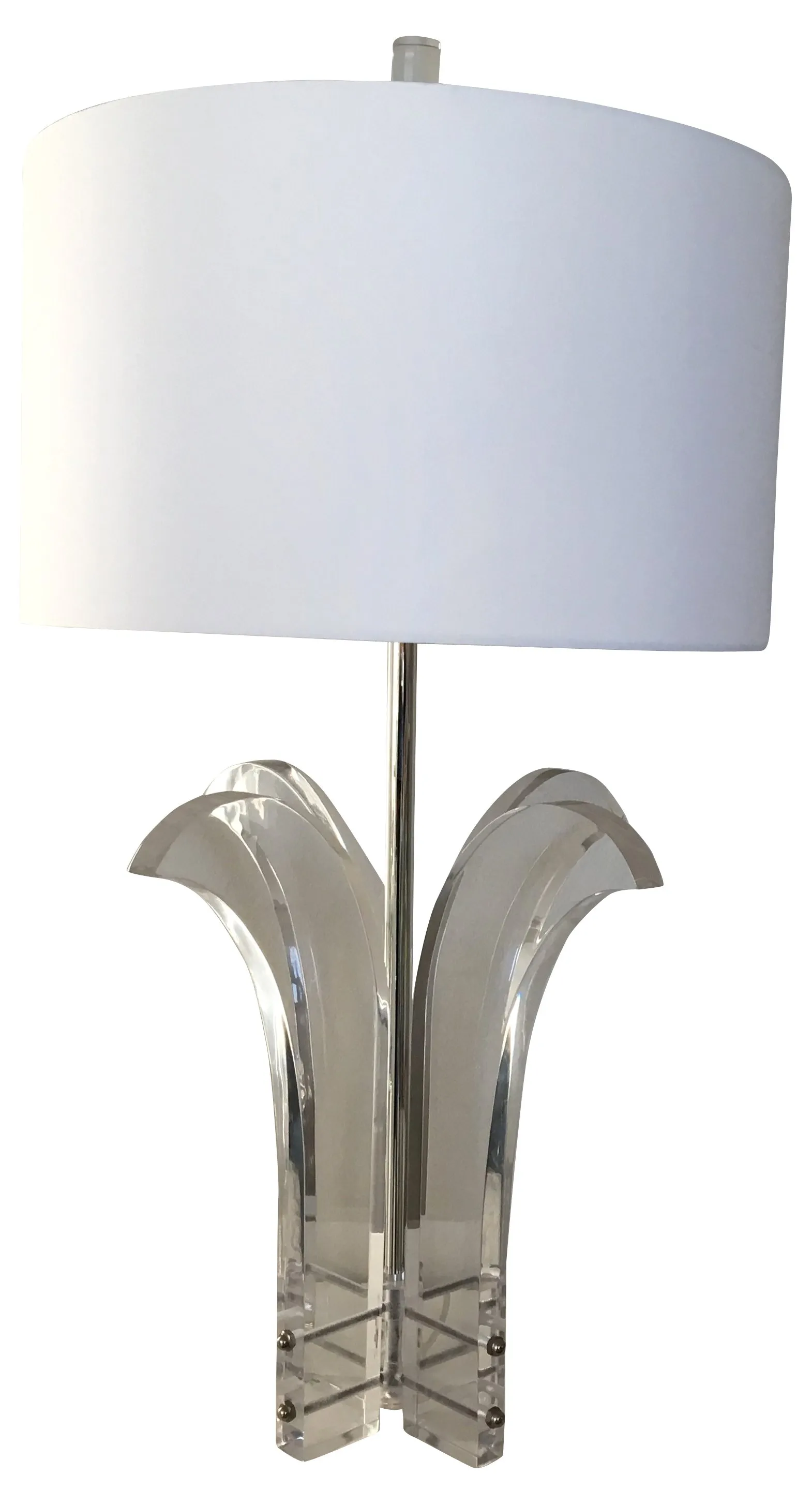 Lucite Palm Lamp & Shade - C the Light Interiors