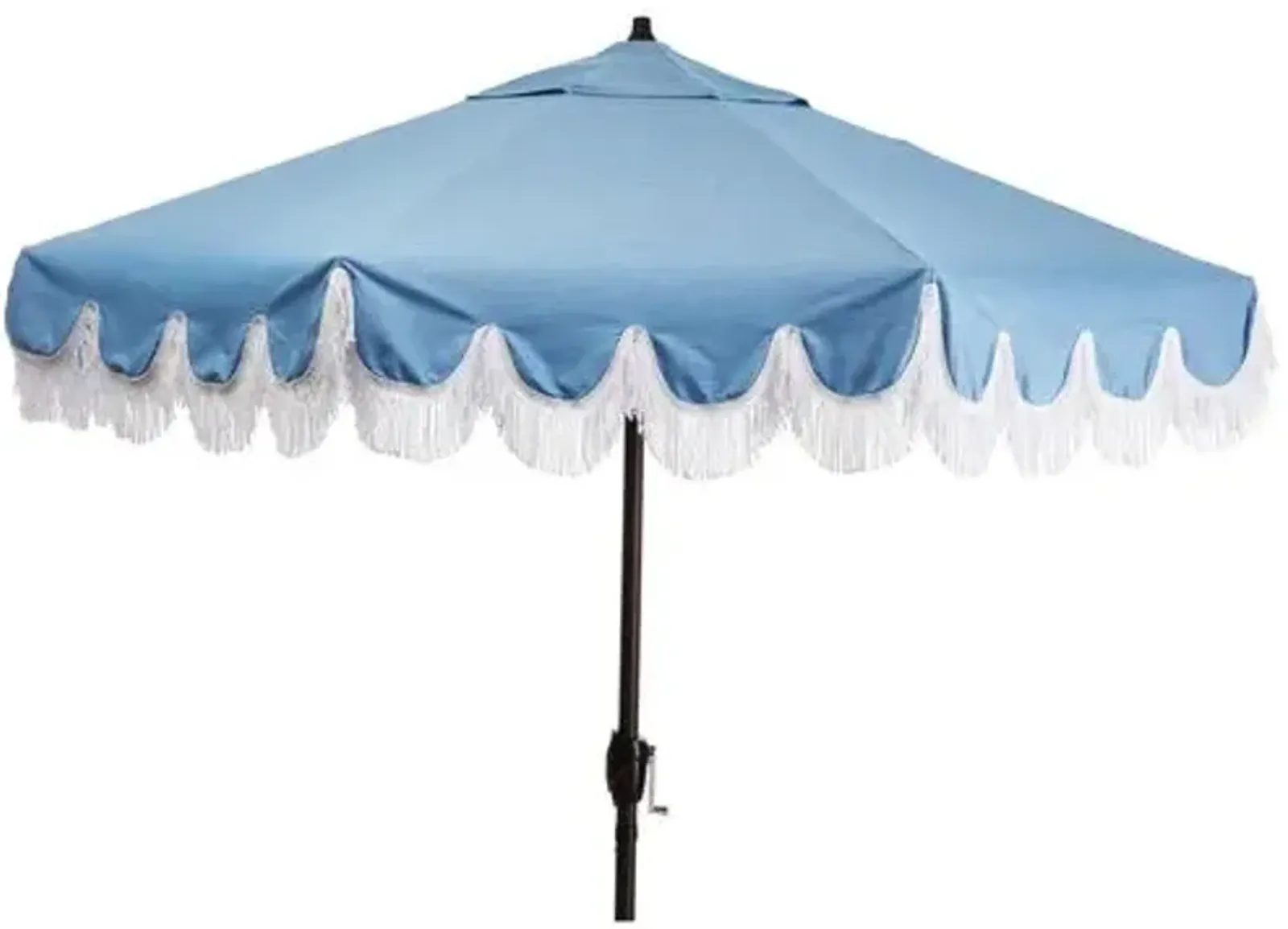 Phoebe Patio Umbrella - Ocean Blue/White