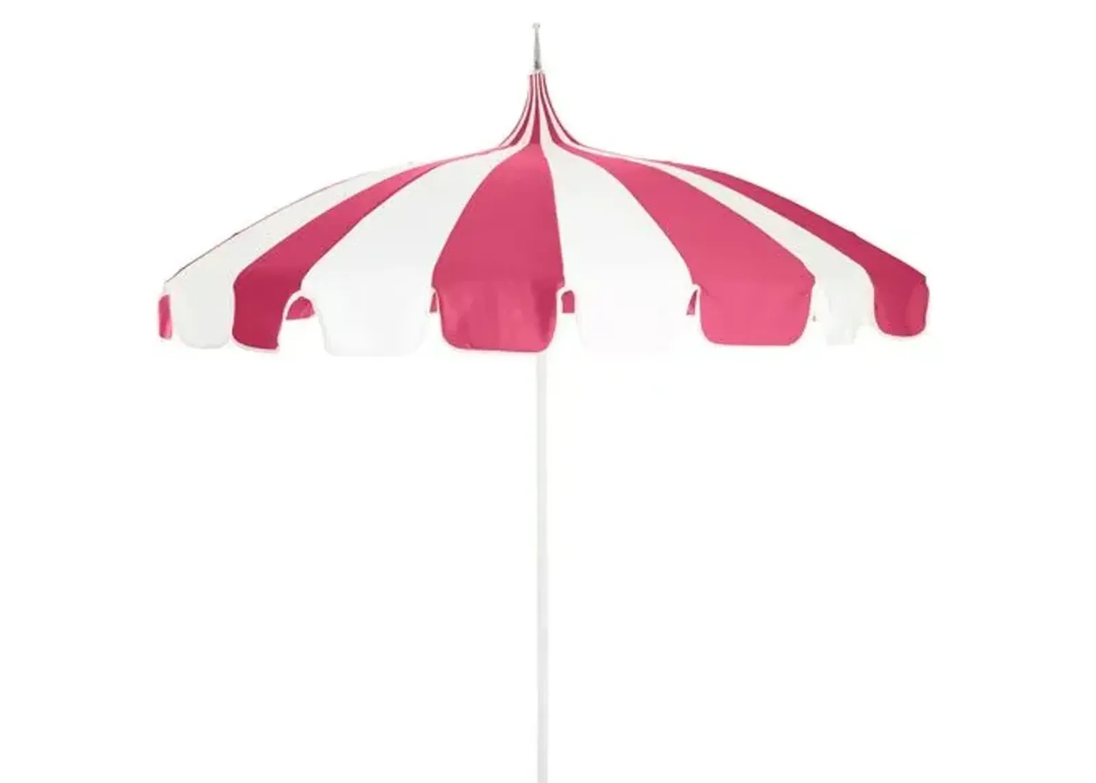 Aya Pagoda Patio Umbrella - Hot Pink/White