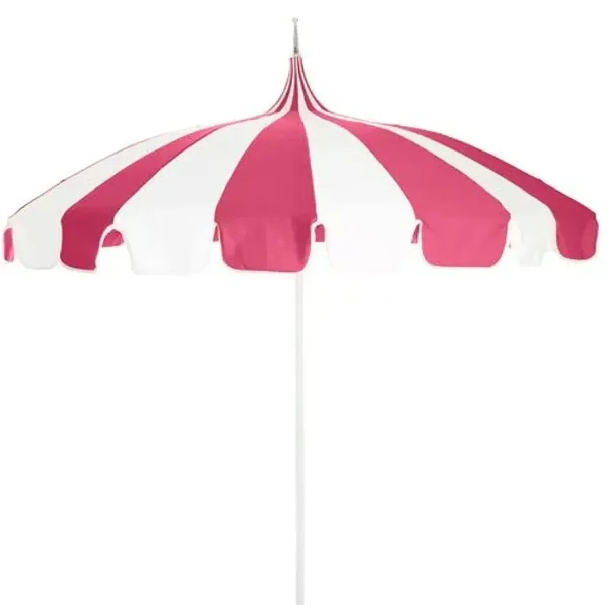 Aya Pagoda Patio Umbrella - Hot Pink/White