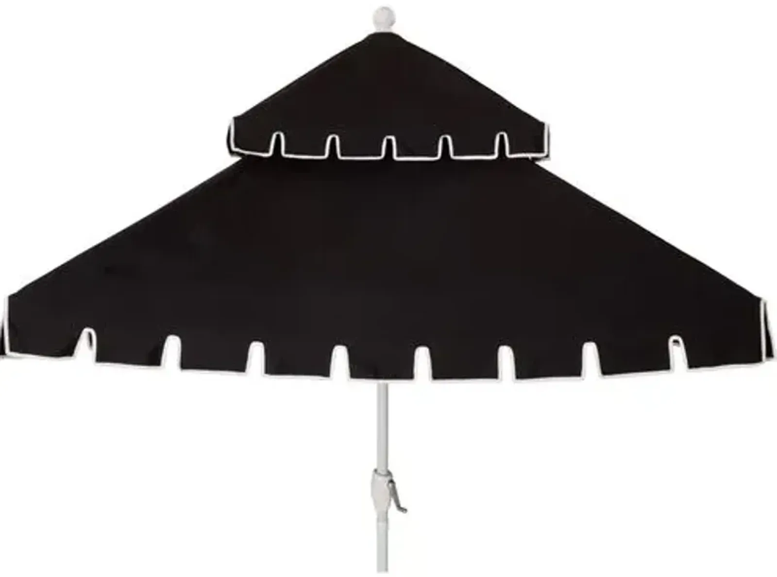 Liz Two-Tier Square Patio Umbrella - Black