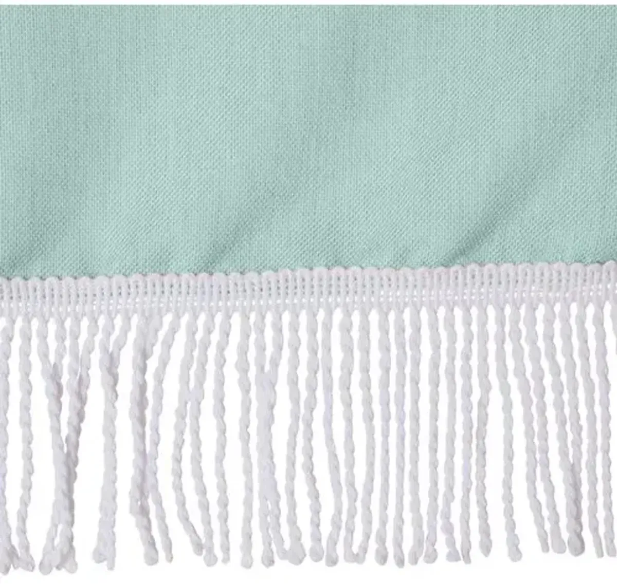 Elle Round Fringe Patio Umbrella - Sunbrella - Green