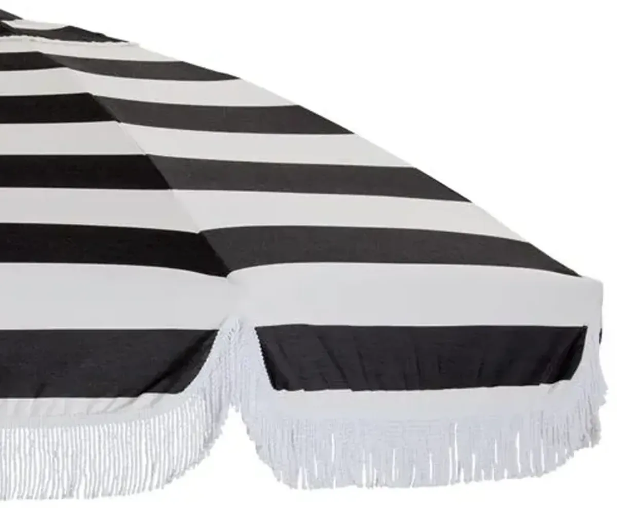 Elle Round Patio Umbrella - Black/White