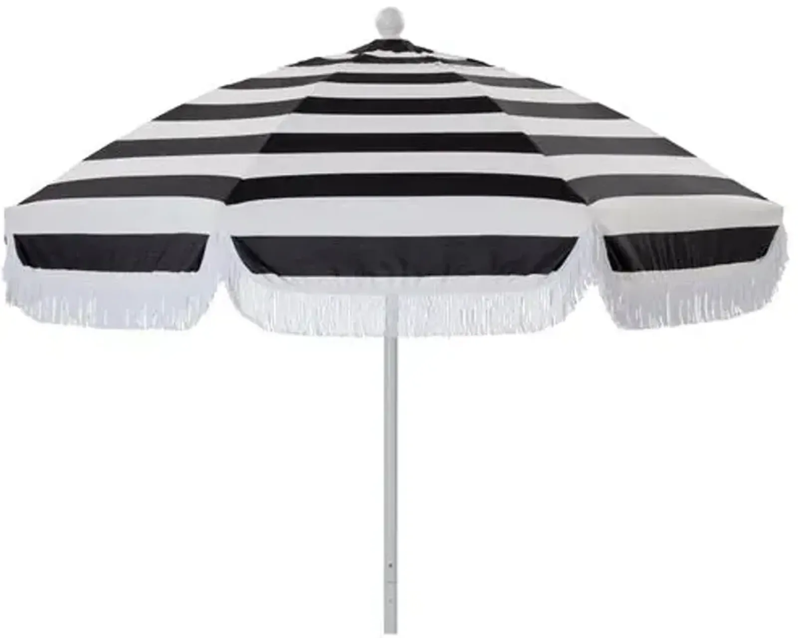 Elle Round Patio Umbrella - Black/White