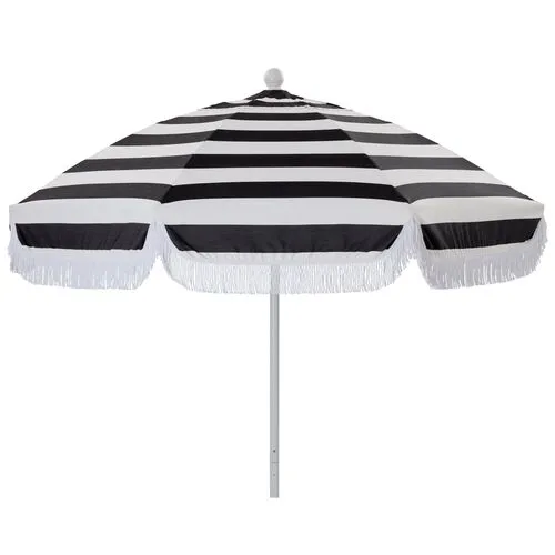 Elle Round Patio Umbrella - Black/White