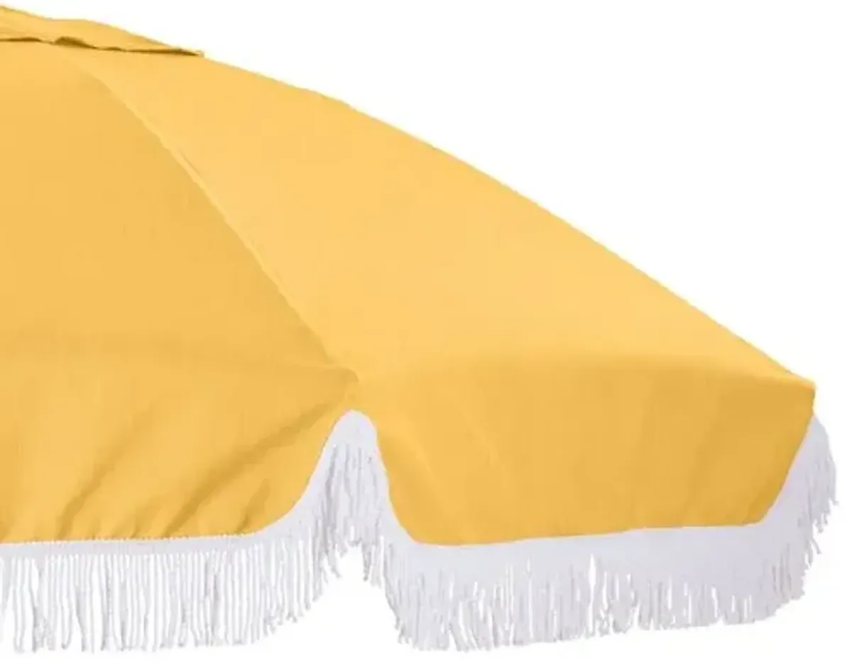 Elle Round Patio Umbrella - Yellow/White