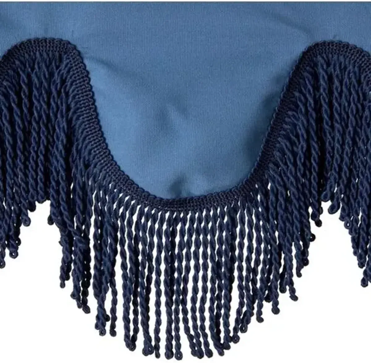 Daiana Fringe Two-Tier Patio Umbrella - Sunbrella - Blue