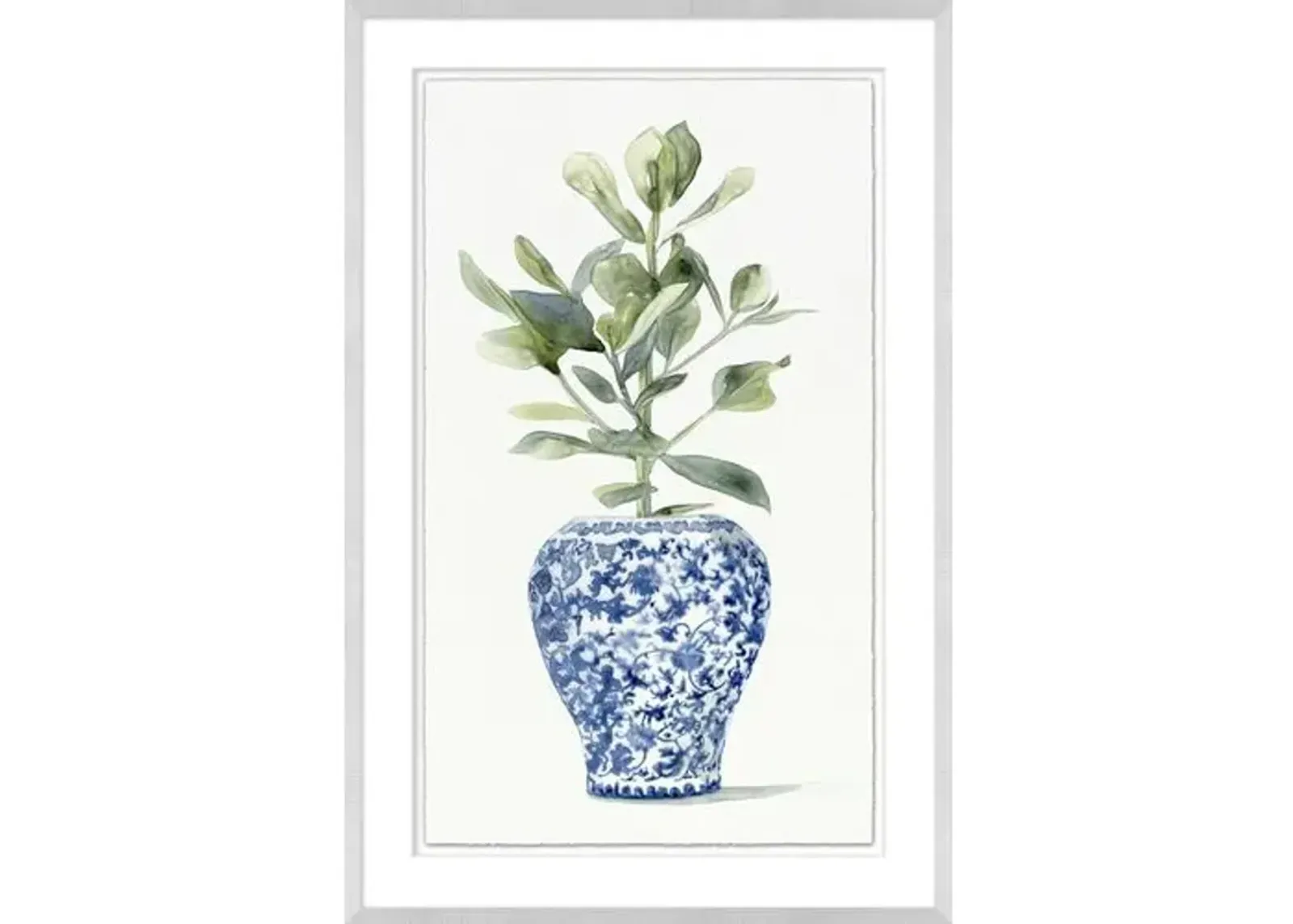 Plant in Ginger Vase II - Blue