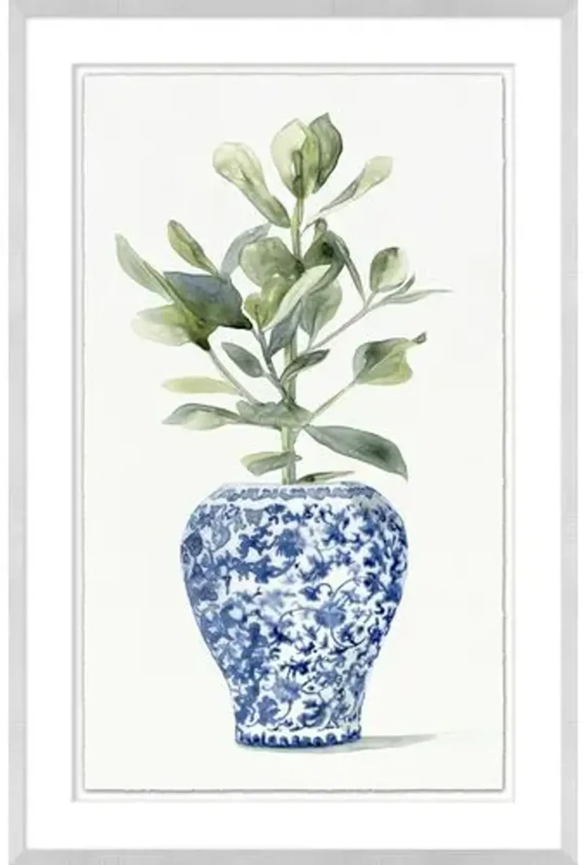 Plant in Ginger Vase II - Blue