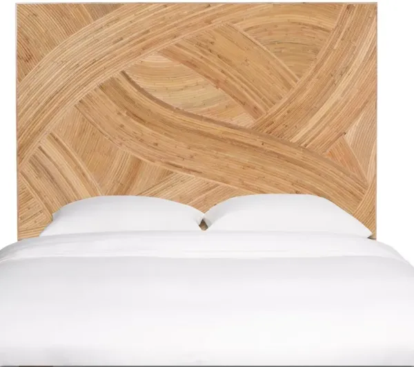 Serena Swirl Rattan Headboard, Natural
