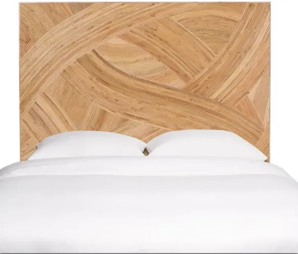Serena Swirl Rattan Headboard, Natural