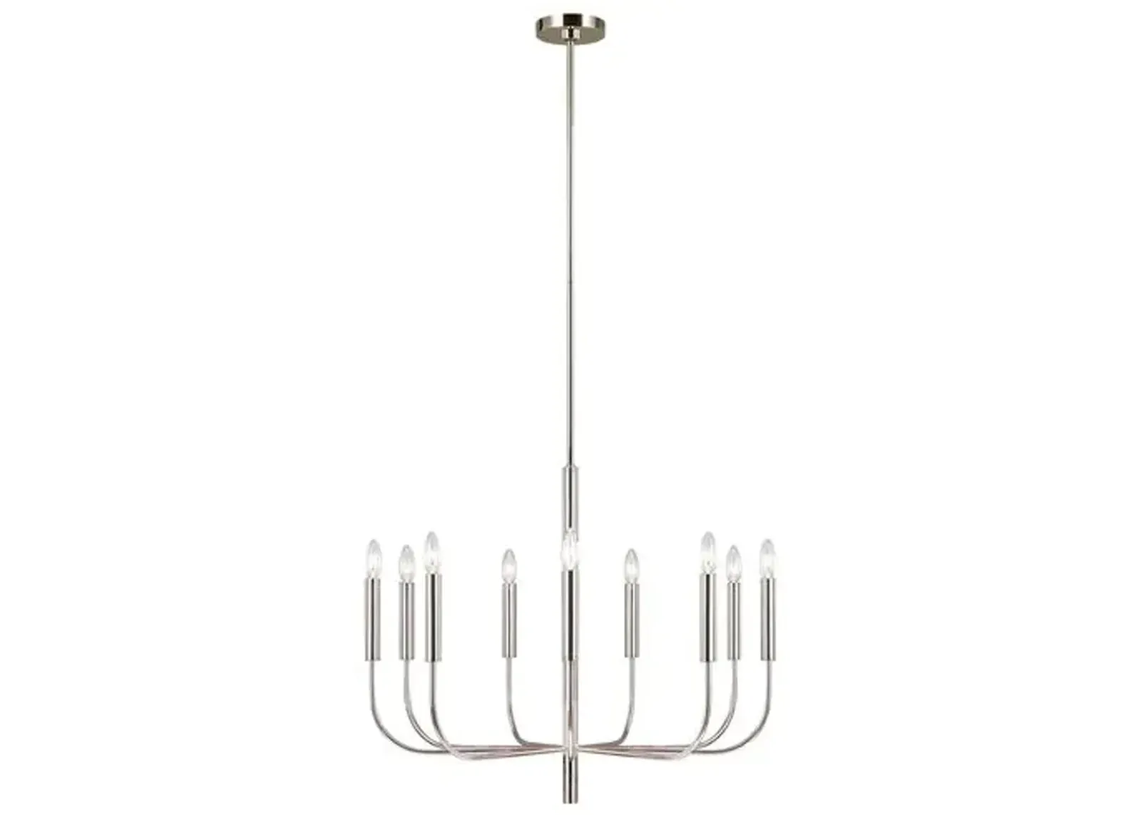 Visual Comfort - Brianna 9-Light Chandelier - Polished Nickel - Silver