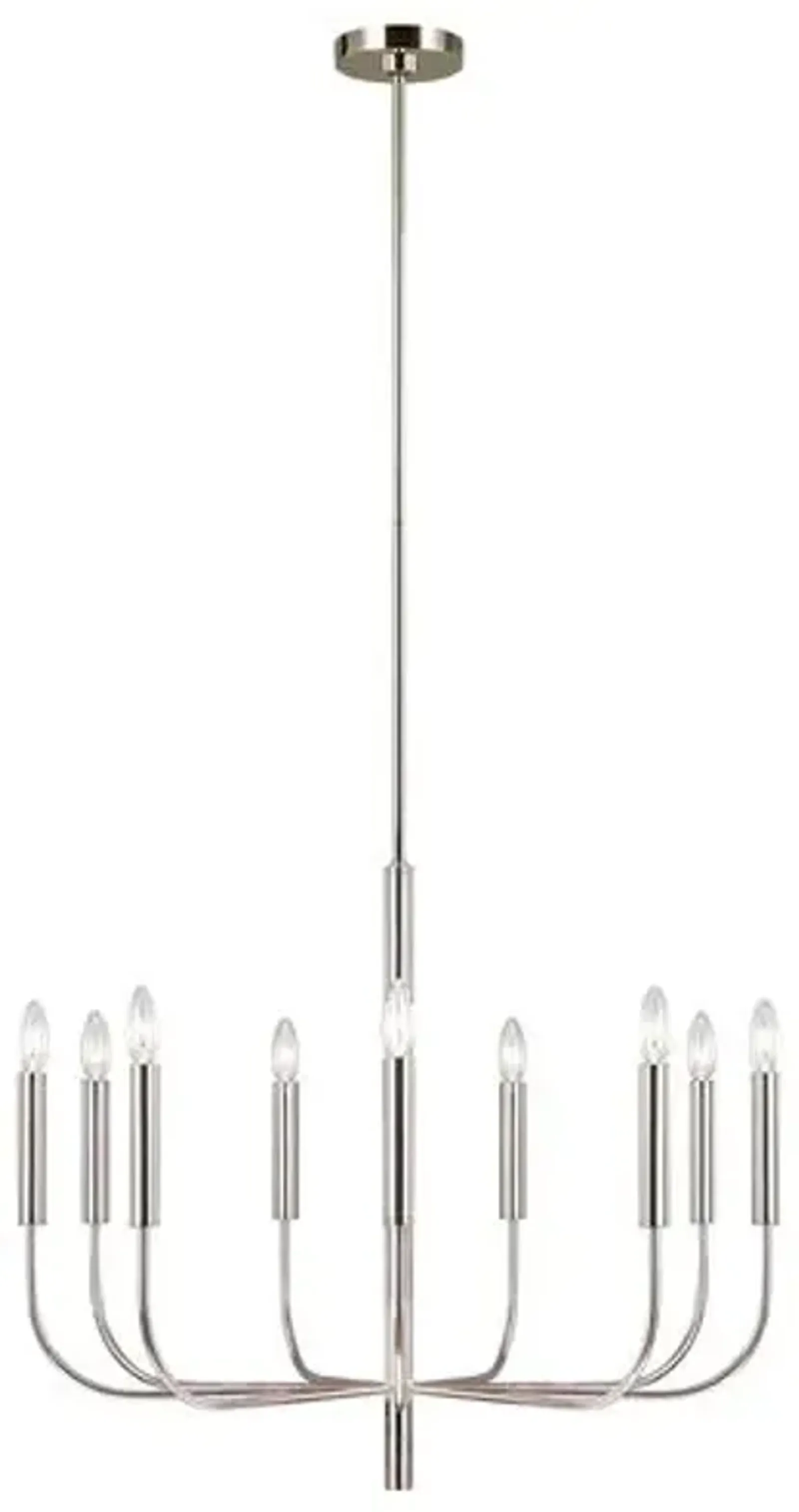 Visual Comfort - Brianna 9-Light Chandelier - Polished Nickel - Silver