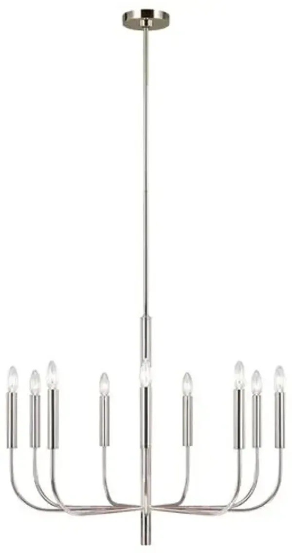 Visual Comfort - Brianna 9-Light Chandelier - Polished Nickel - Silver