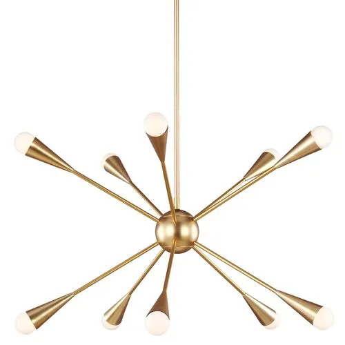 Visual Comfort - Jax 10-Light Chandelier - Burnished Brass - Gold