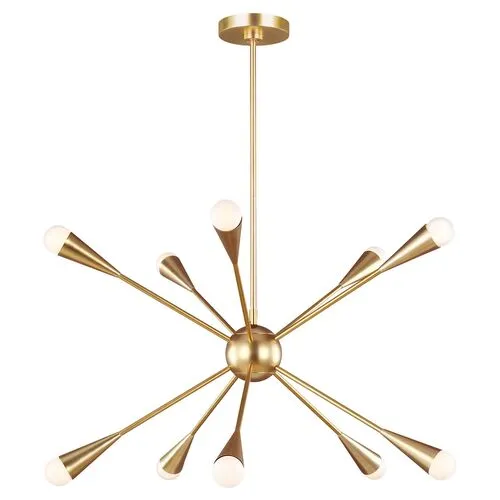 Visual Comfort - Jax 10-Light Chandelier - Burnished Brass - Gold