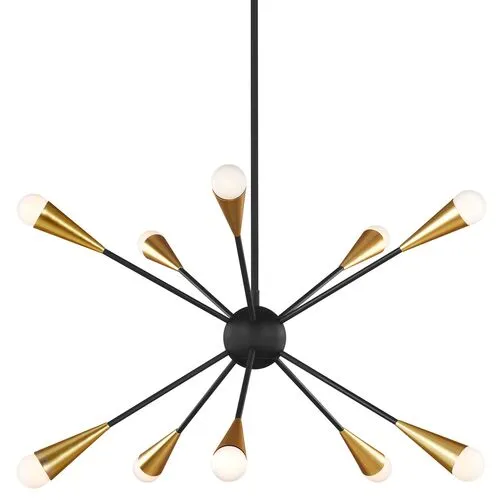 Visual Comfort - Jax 10-Light Chandelier - Midnight Black