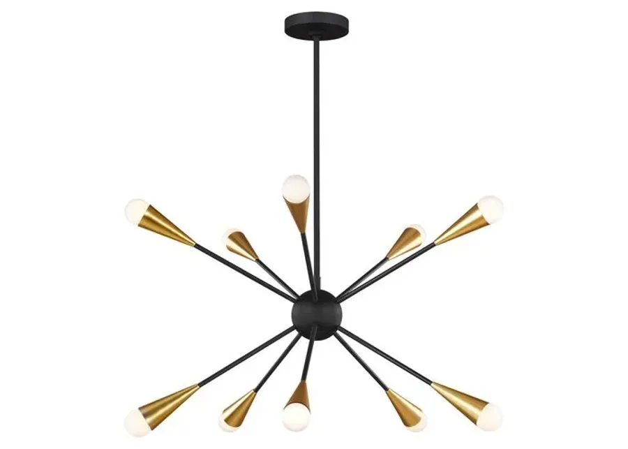 Visual Comfort - Jax 10-Light Chandelier - Midnight Black