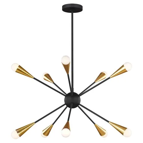 Visual Comfort - Jax 10-Light Chandelier - Midnight Black