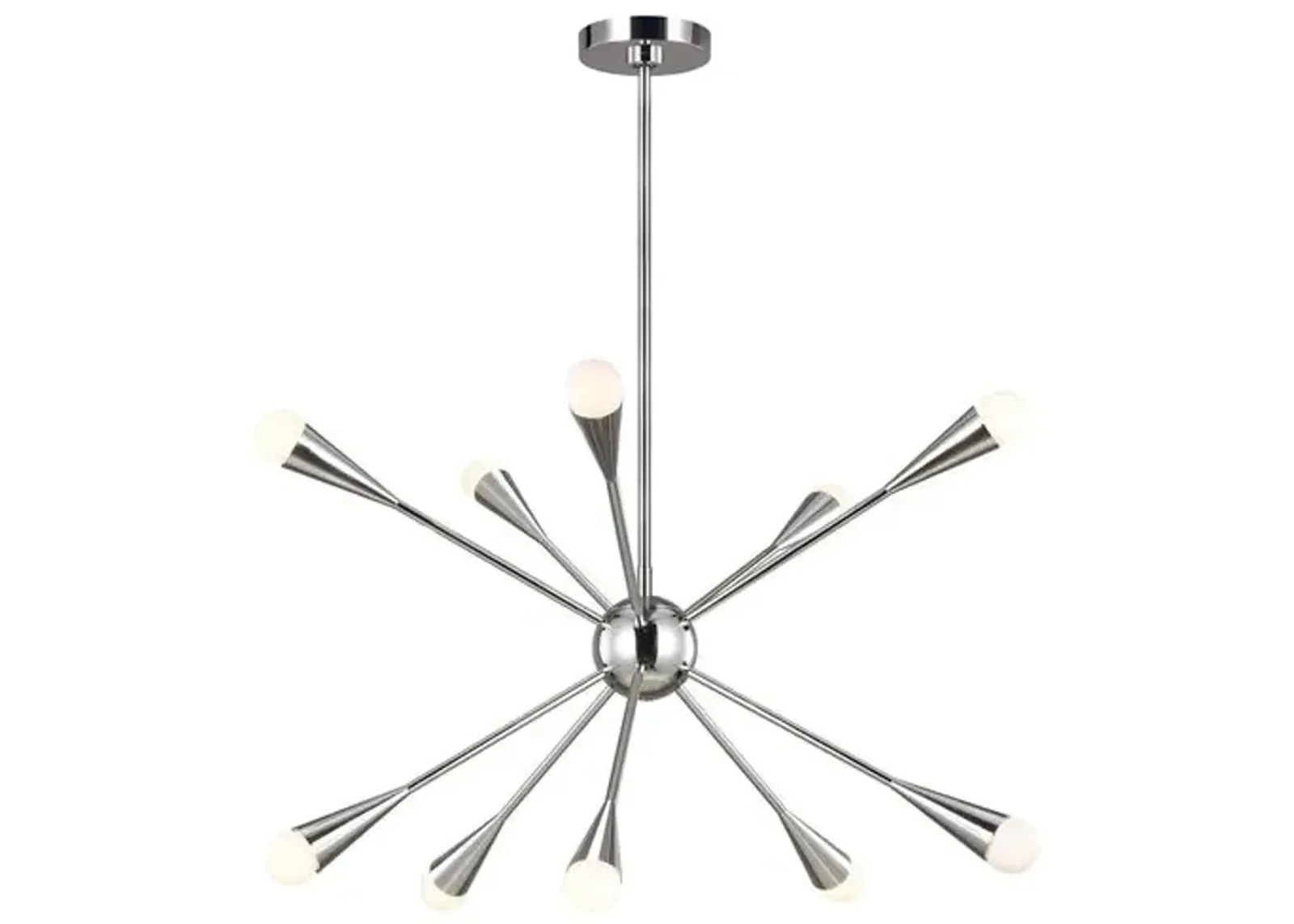 Visual Comfort - Jax 10-Light Chandelier - Polished Nickel - Silver