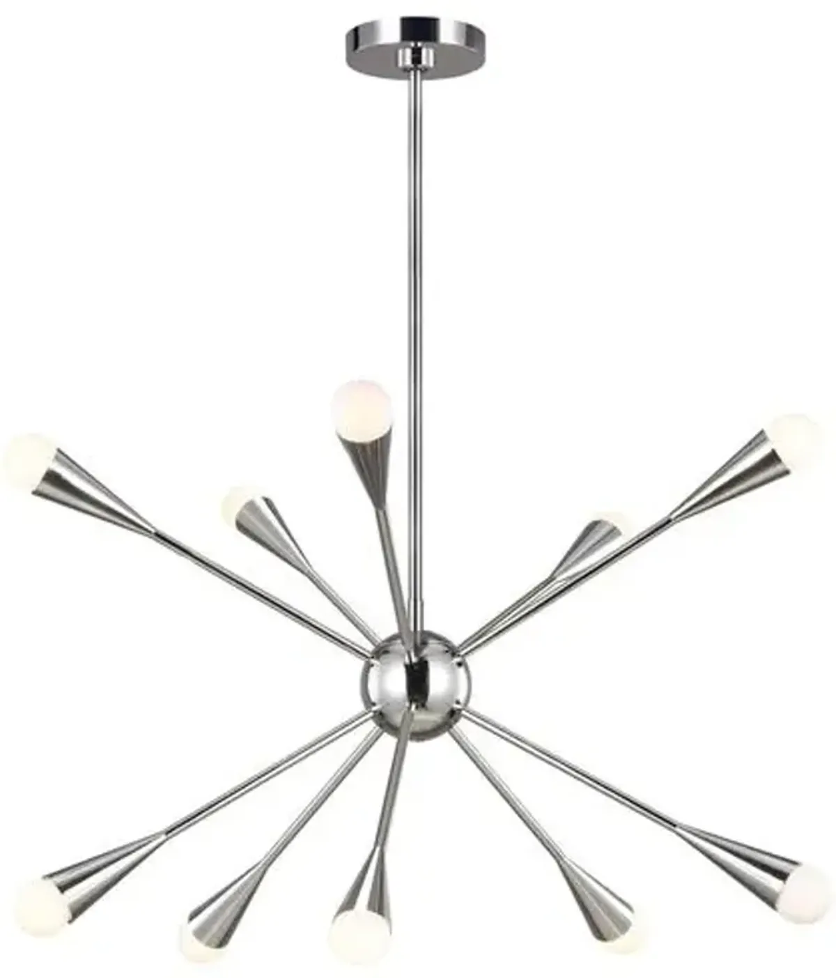 Visual Comfort - Jax 10-Light Chandelier - Polished Nickel - Silver