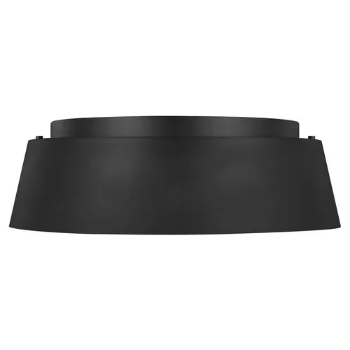 Visual Comfort - Asher 3-Light Flush Mount - Midnight Black