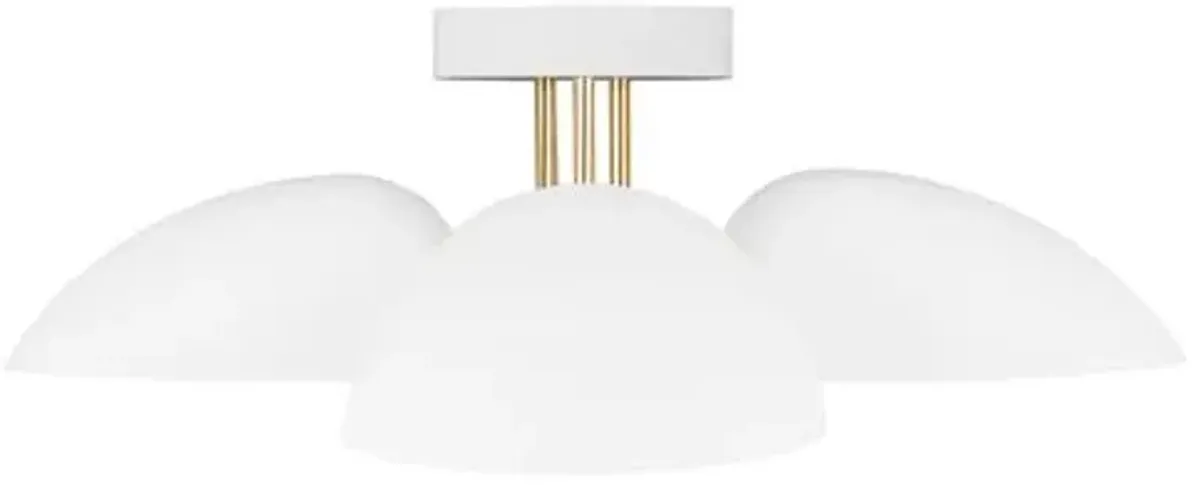 Visual Comfort - Jane 3-Light Flush Mount - Matte White