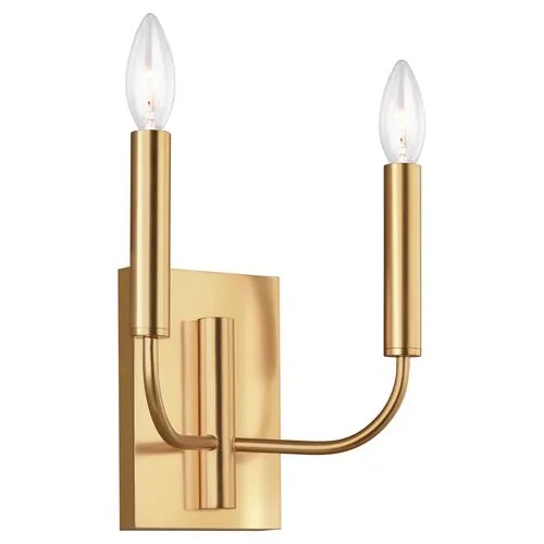 Visual Comfort - Brianna 2-Light Sconce - Burnished Brass - Gold