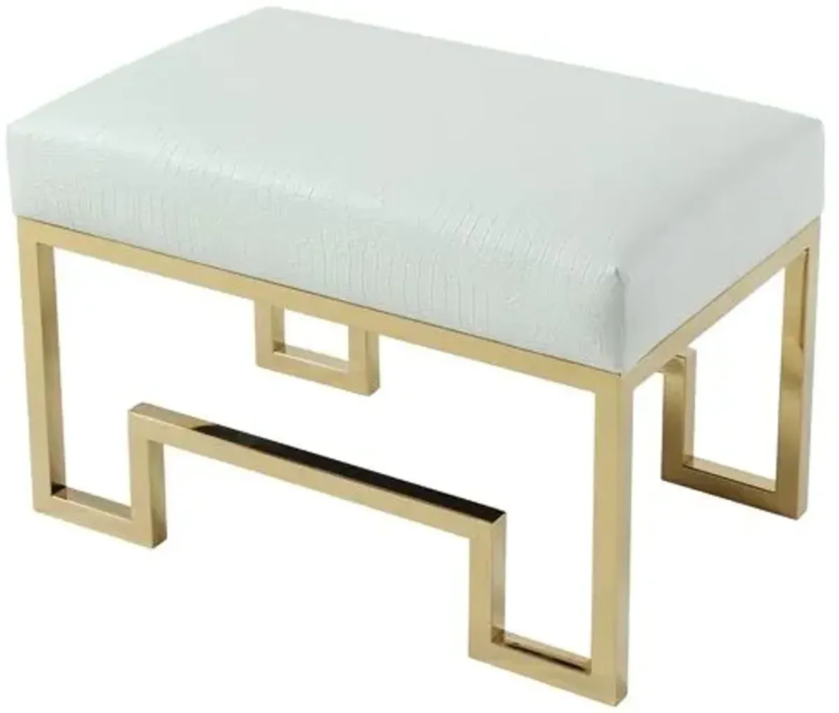 Lauren Ottoman - White