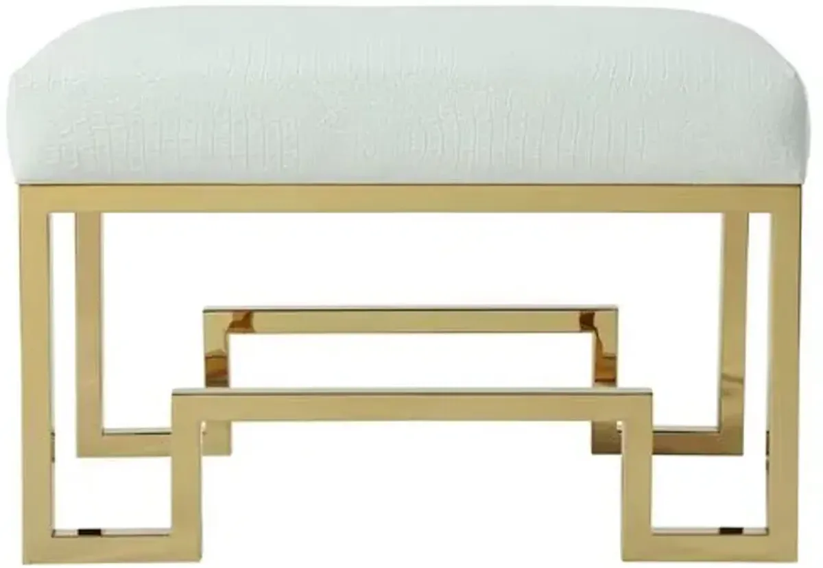 Lauren Ottoman - White