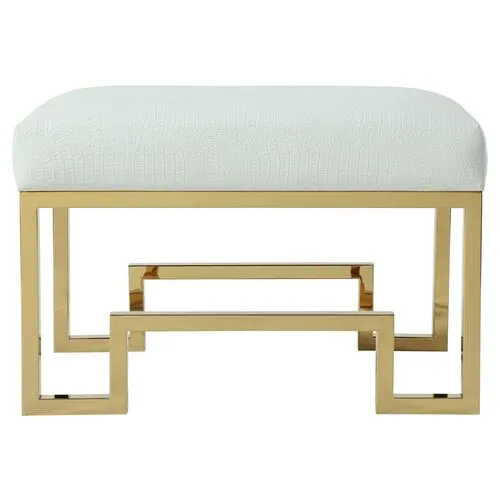 Lauren Ottoman - White