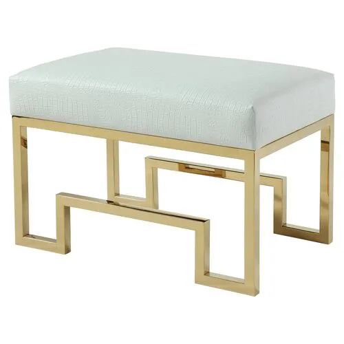 Lauren Ottoman - White