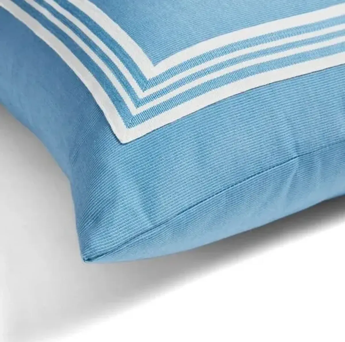 Kit Outdoor Pillow - Blue/White