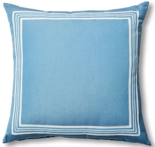 Kit Outdoor Pillow, Blue/White