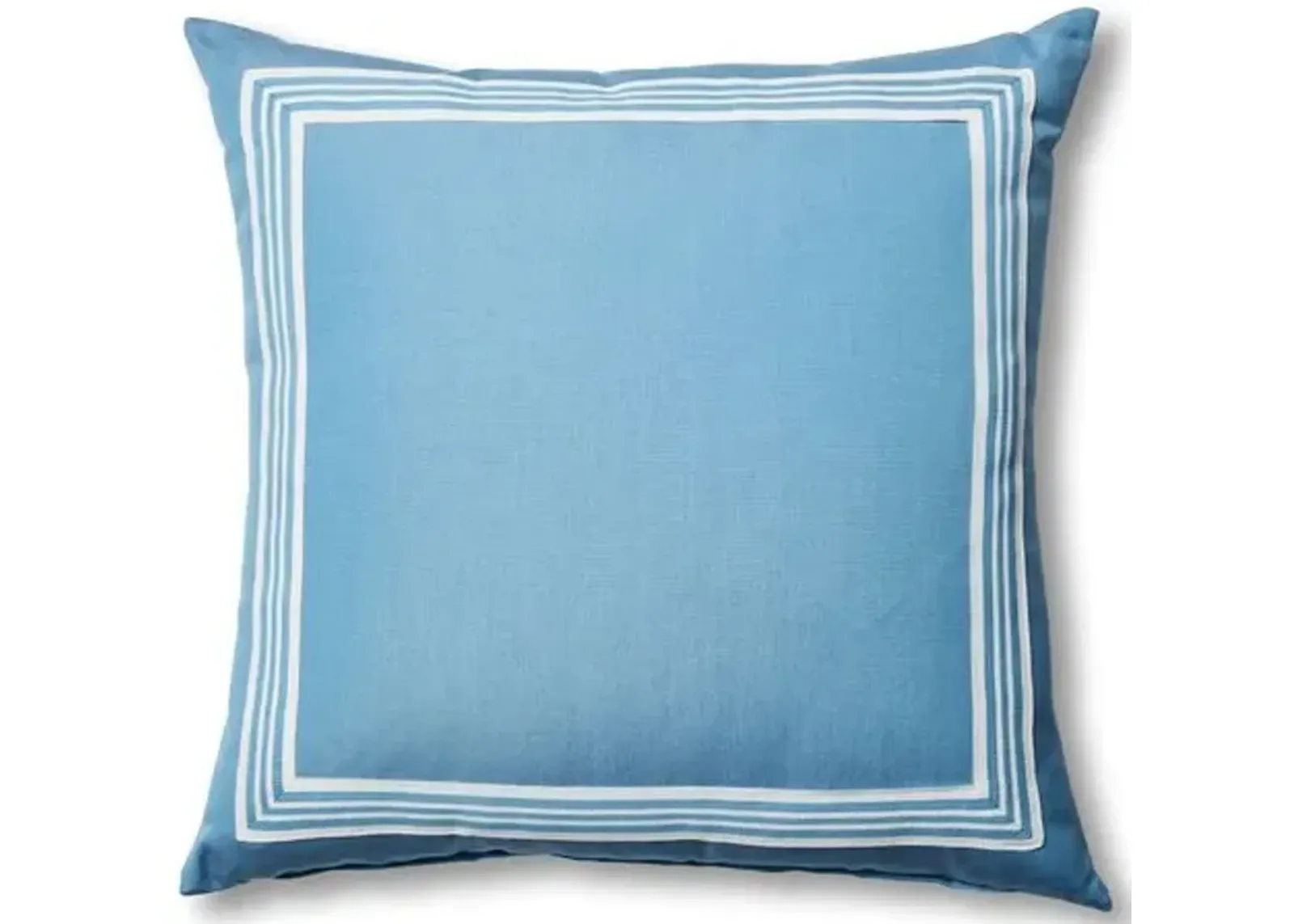 Kit Outdoor Pillow - Blue/White