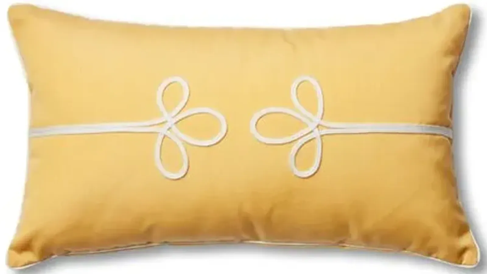 Kit 13x22 Outdoor Lace Cord Pillow - Yellow