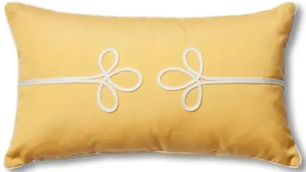 Kit 13x22 Outdoor Lace Cord Pillow - Yellow