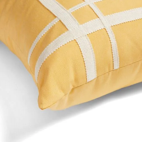 Kit Outdoor Pillow - Yellow/White