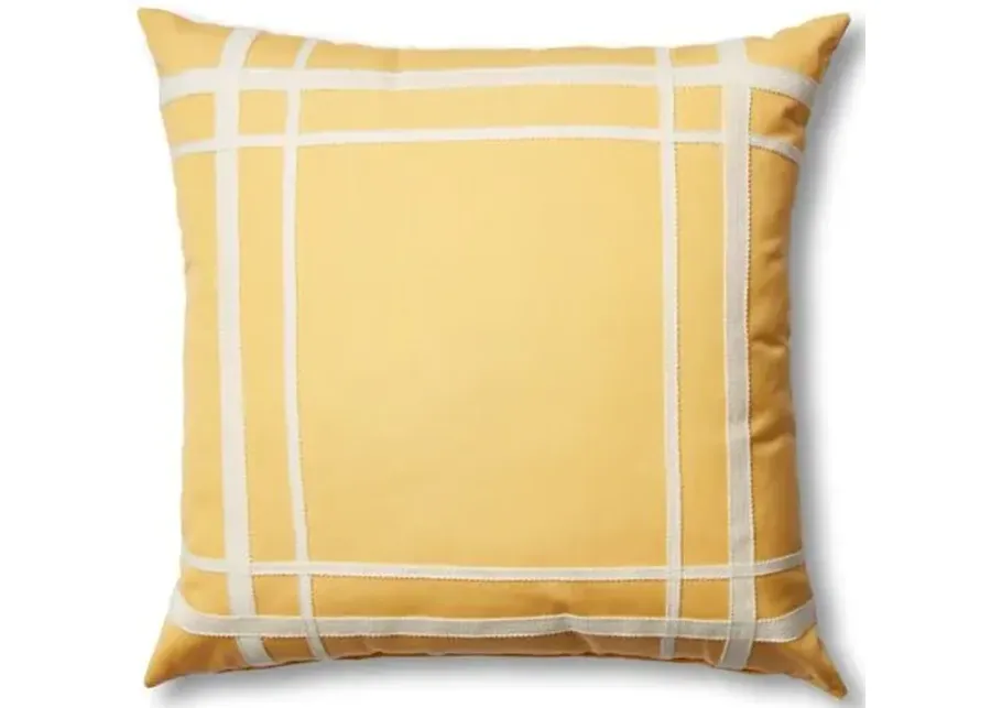 Kit Outdoor Pillow - Yellow/White