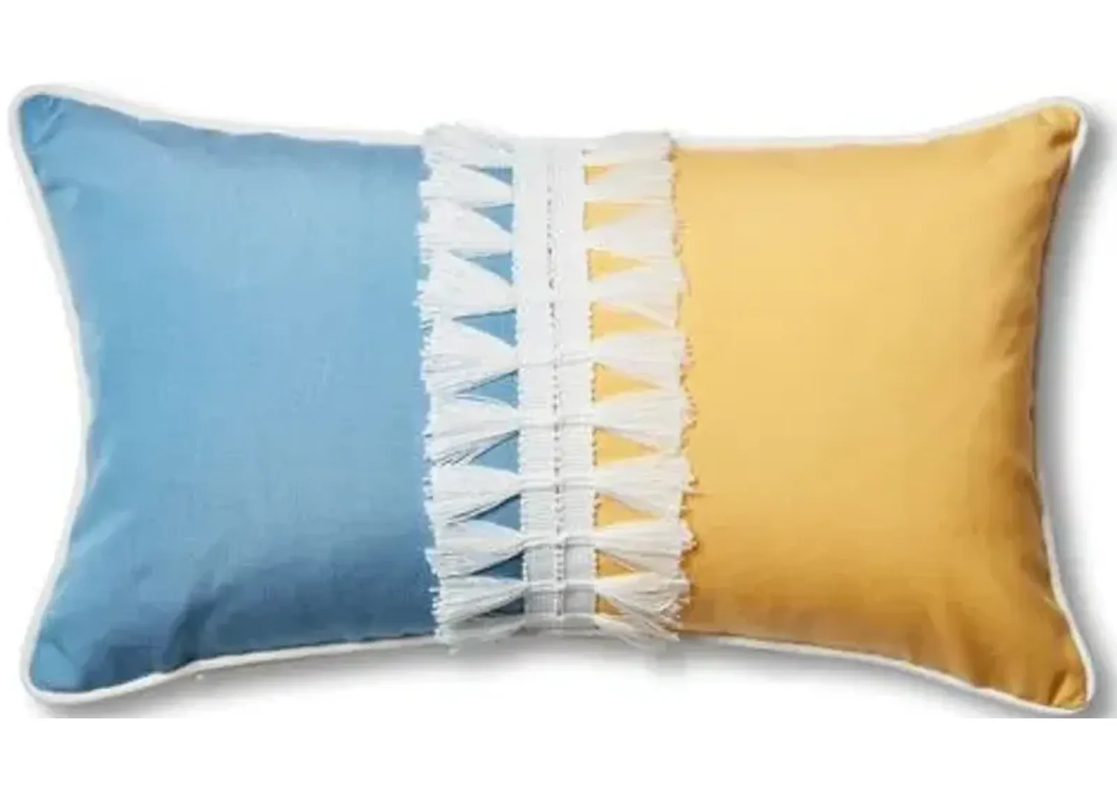 Kit 13x22 Outdoor Lumbar Pillow - Blue/Yellow