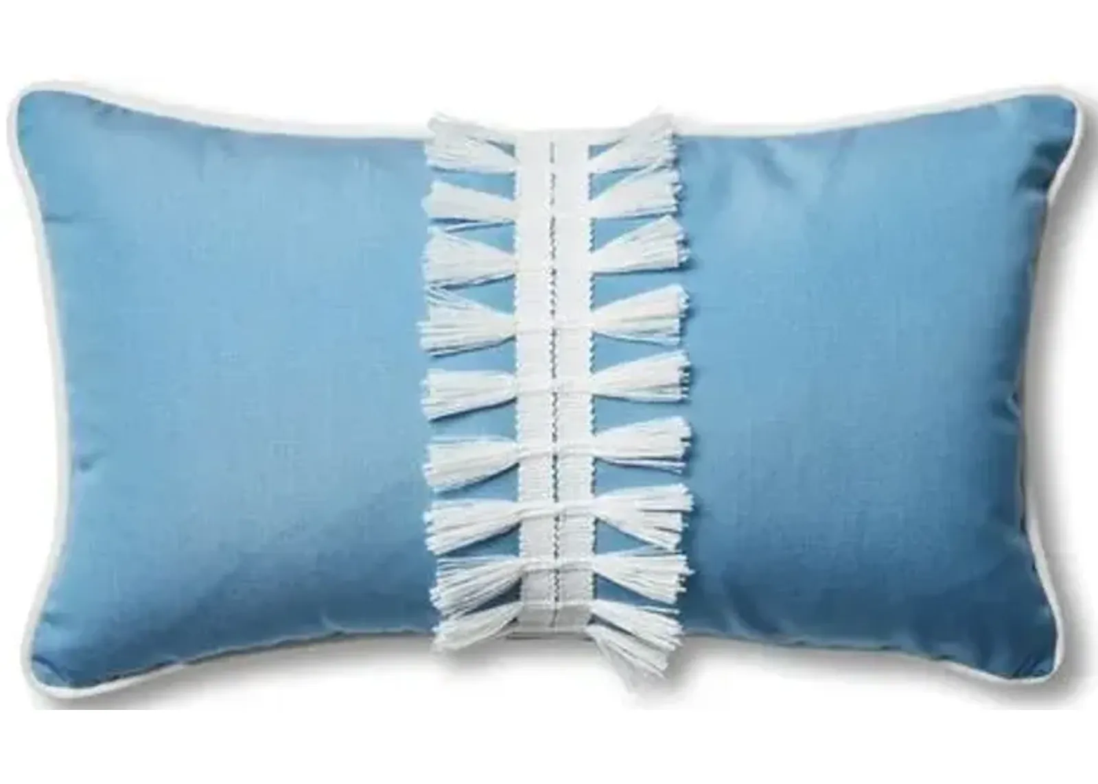 Kit 13x22 Outdoor Lumbar Pillow - Blue/White