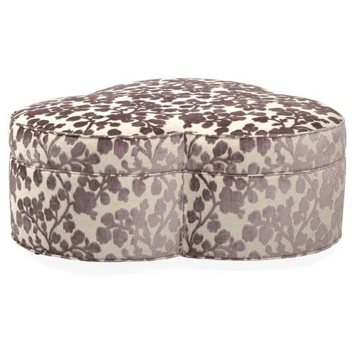 Portsmouth Upholstered Ottoman - Amethyst Velvet - Purple