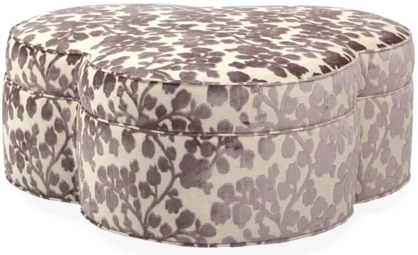Portsmouth Upholstered Ottoman, Amethyst Velvet