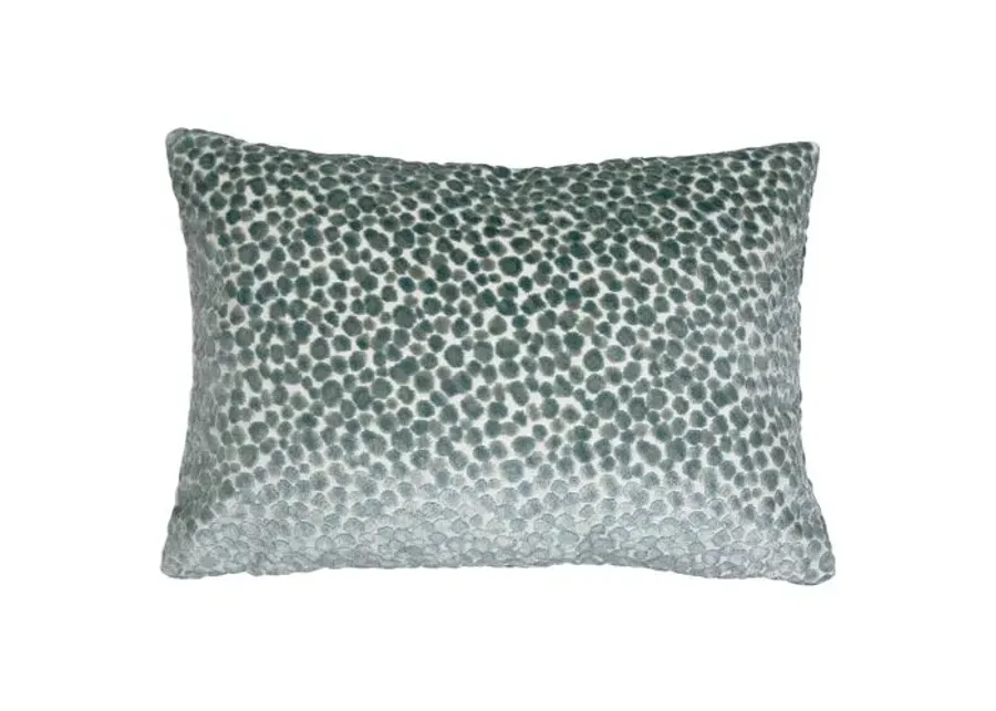 Pebbles 14x20 Lumbar Pillow - Teal Velvet - The Piper Collection